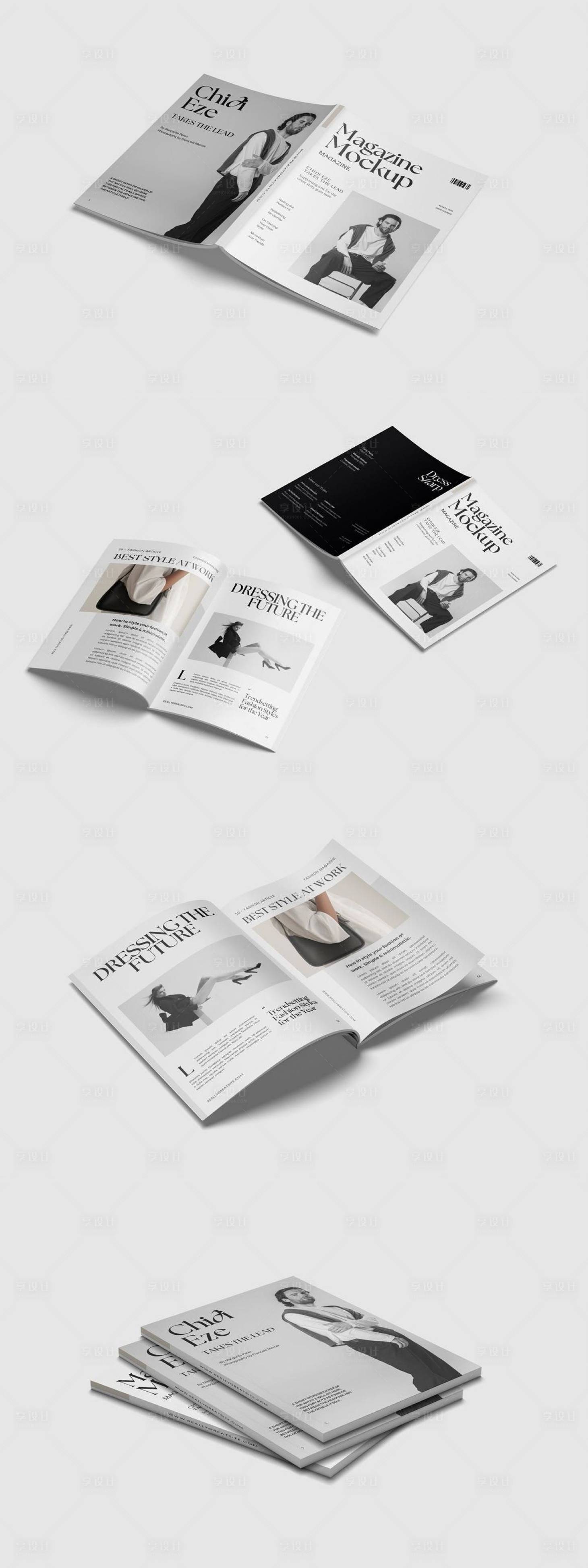 源文件下載【享設計】搜索編號：68630026695875202【時尚雜志書籍畫冊樣機】