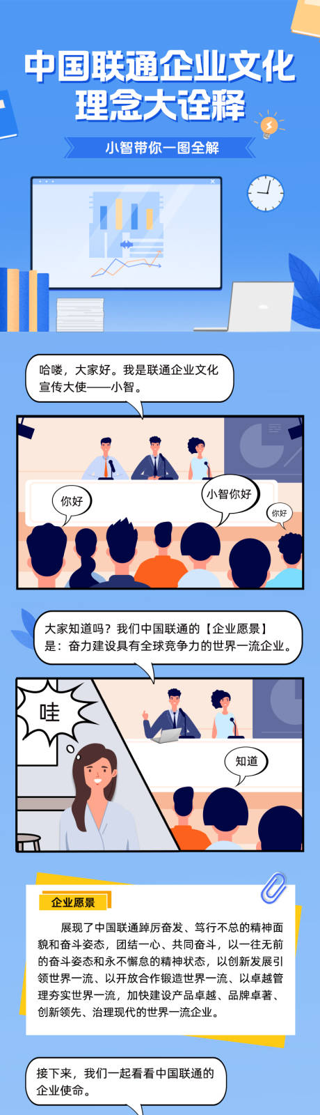 源文件下载【企业文化漫画长图海报】编号：64300027340481071