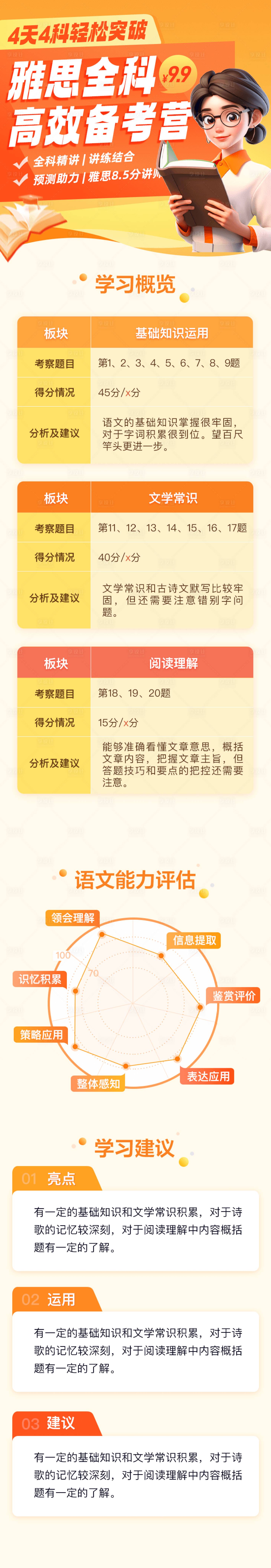 源文件下载【享设计】搜索编号：91250027143696757【雅思课程长图海报】