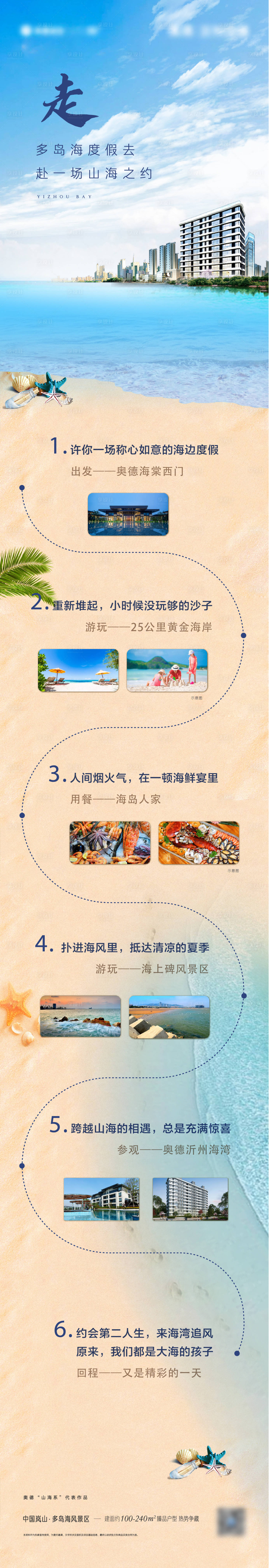 源文件下载【享设计】搜索编号：53330027328315646【地产海景旅游路线规划长图】