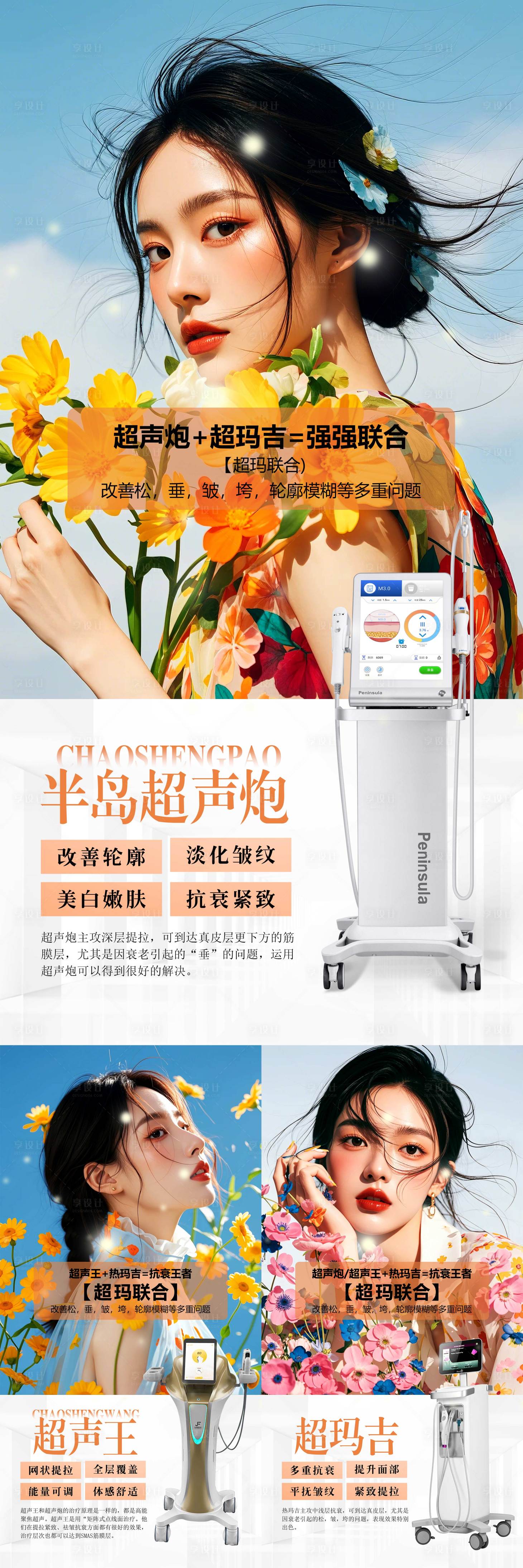 源文件下载【享设计】搜索编号：57260027525476842【医美皮肤抗衰仪器海报】