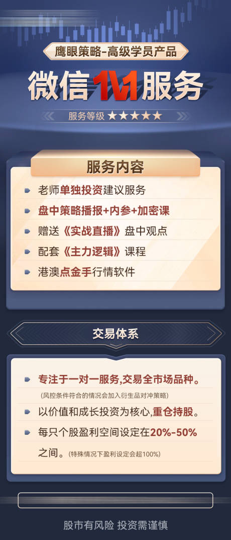 金融股票一对一服务海报