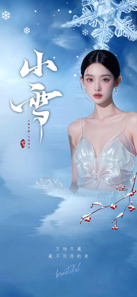 源文件下载【医美小雪节气】编号：20630027305557620