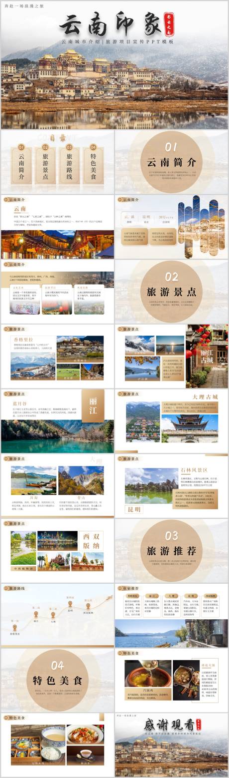 源文件下载【云南旅游宣传画册PPT】编号：35500027402395639