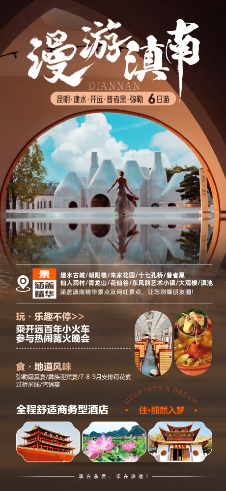 源文件下载【漫游滇南旅游海报】编号：99250027417211403