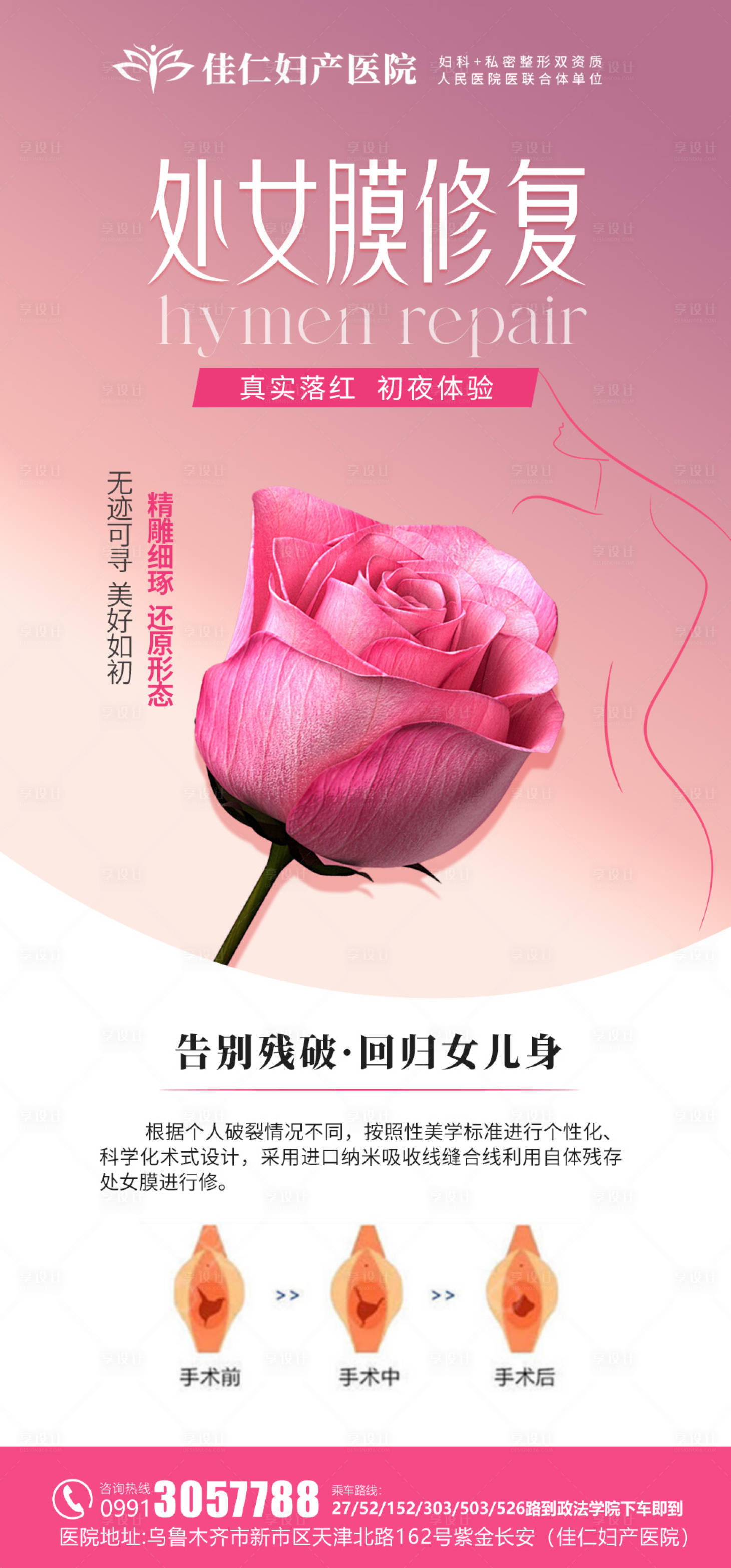 源文件下載【享設計】搜索編號：90680027138376448【私密醫美科普宣傳海報】