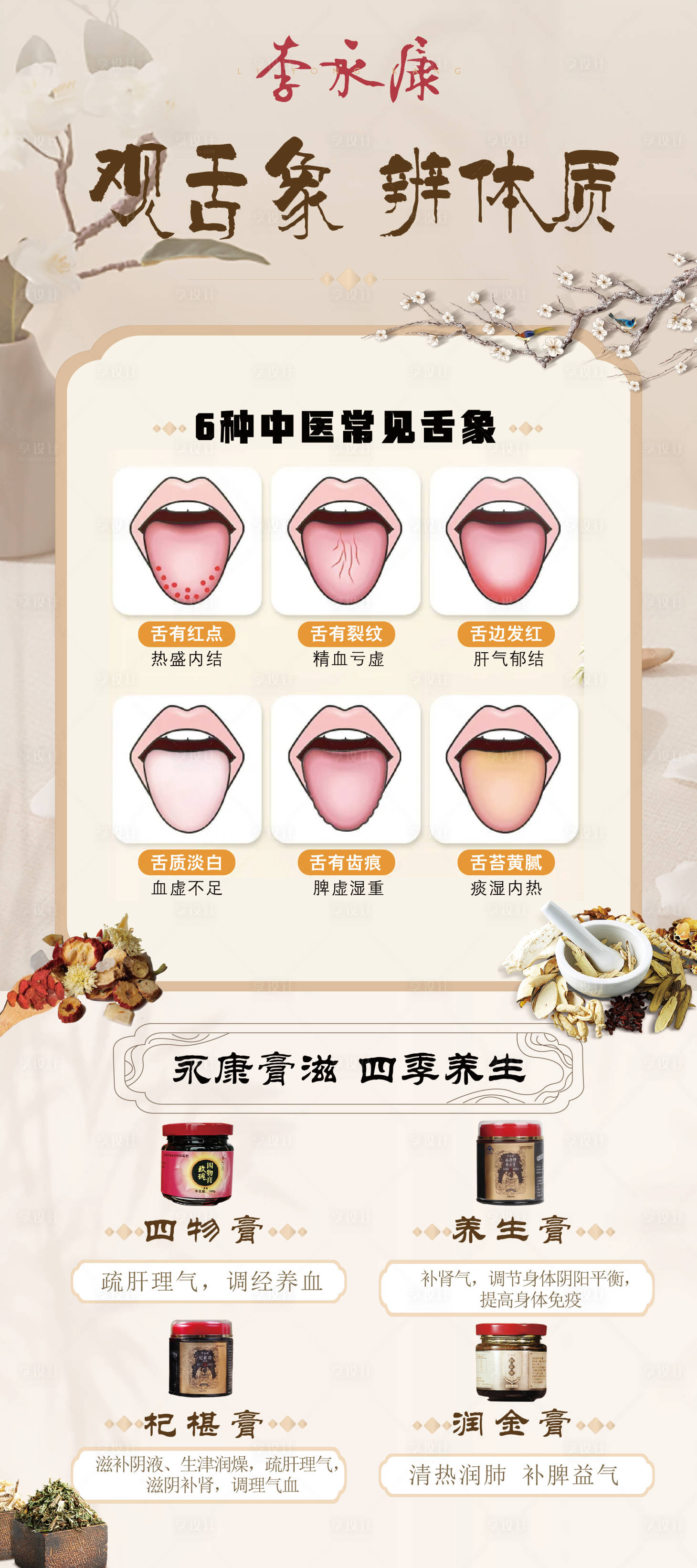 源文件下载【享设计】搜索编号：59800027440954379【中式舌相海报】