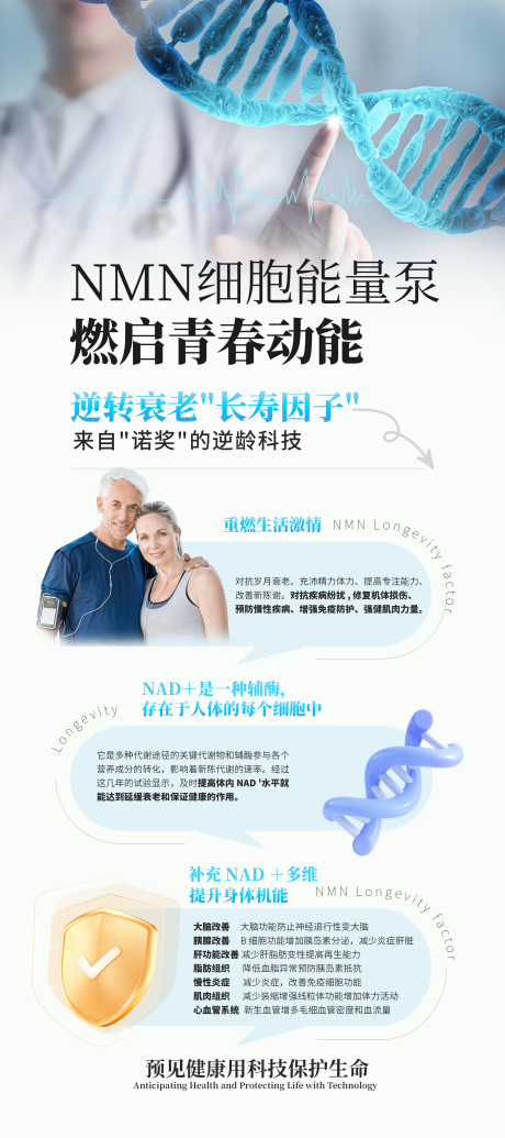 源文件下載【享設(shè)計】搜索編號：62490027185009554【NMN細(xì)胞能量泵展架 】