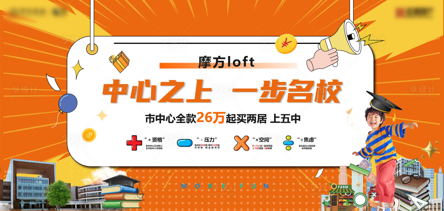 源文件下載【享設計】搜索編號：37440027389368812【學區房展板】