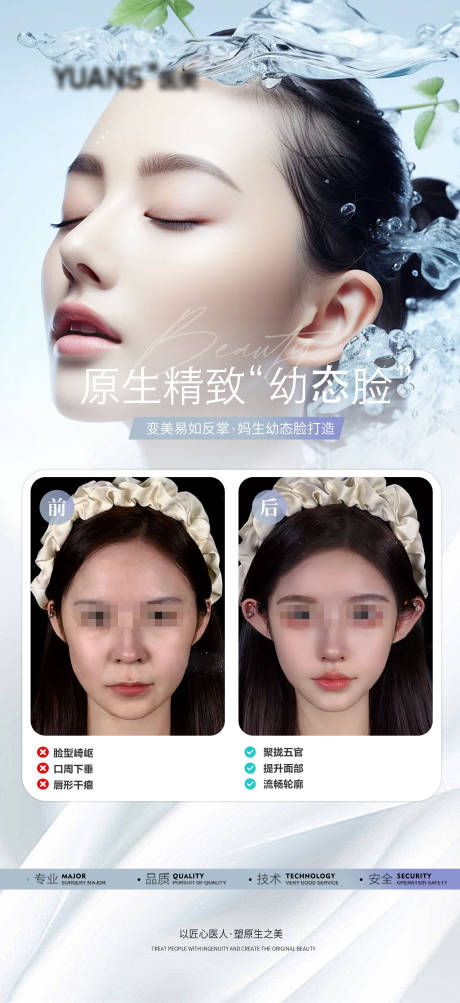 源文件下載【享設計】搜索編號：55430027256353323【醫(yī)美臉部輪廓案例對比海報】