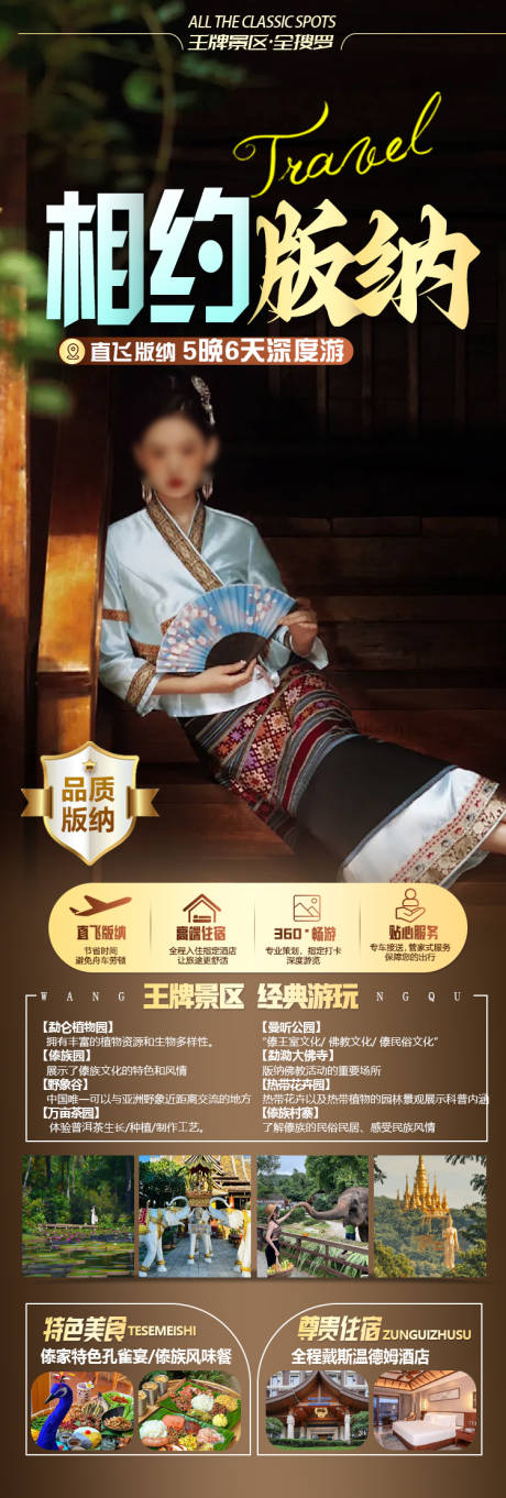 源文件下载【版纳旅游海报】编号：77190027163115579
