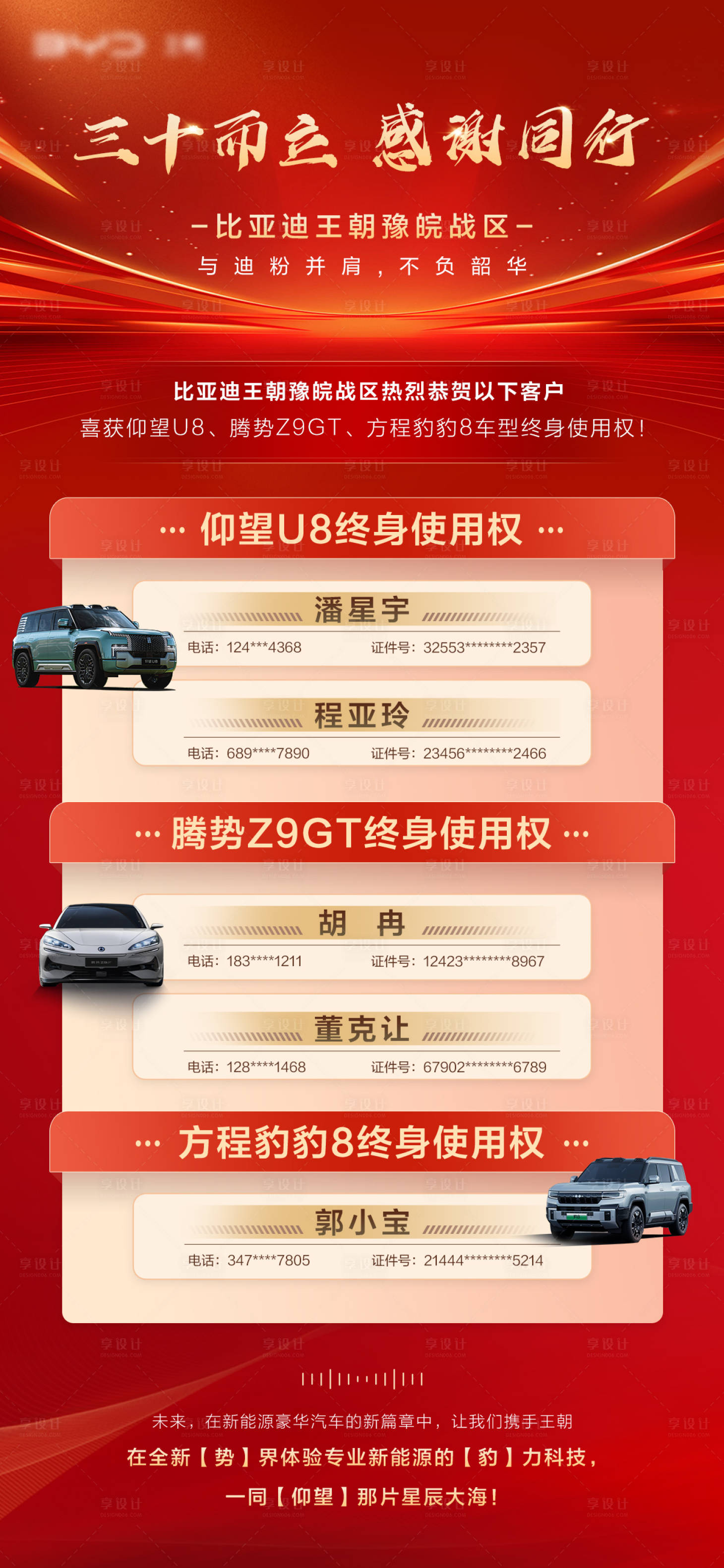 源文件下載【汽車活動中獎名單海報】編號：47350027424298921