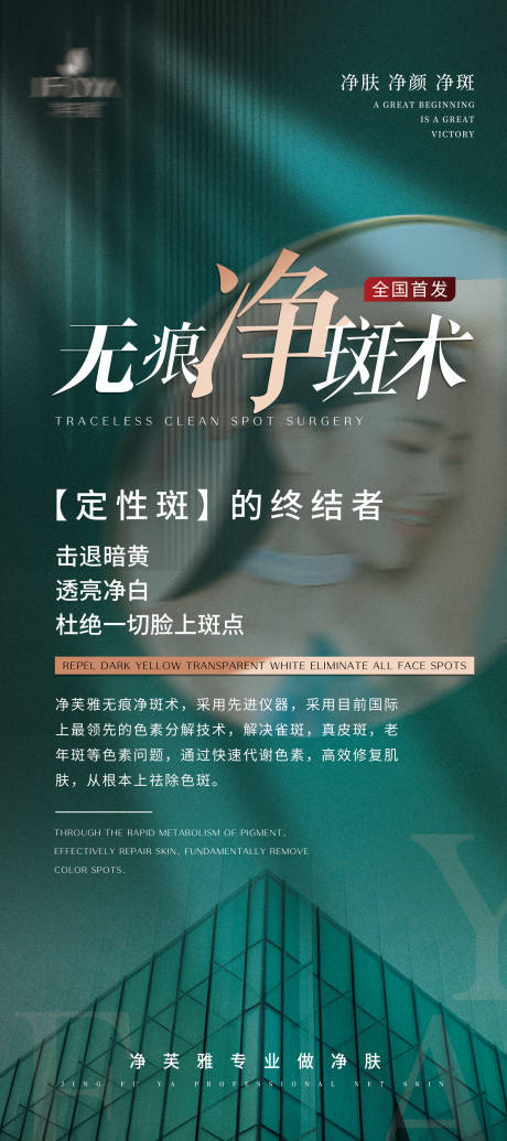 医美净斑术展架