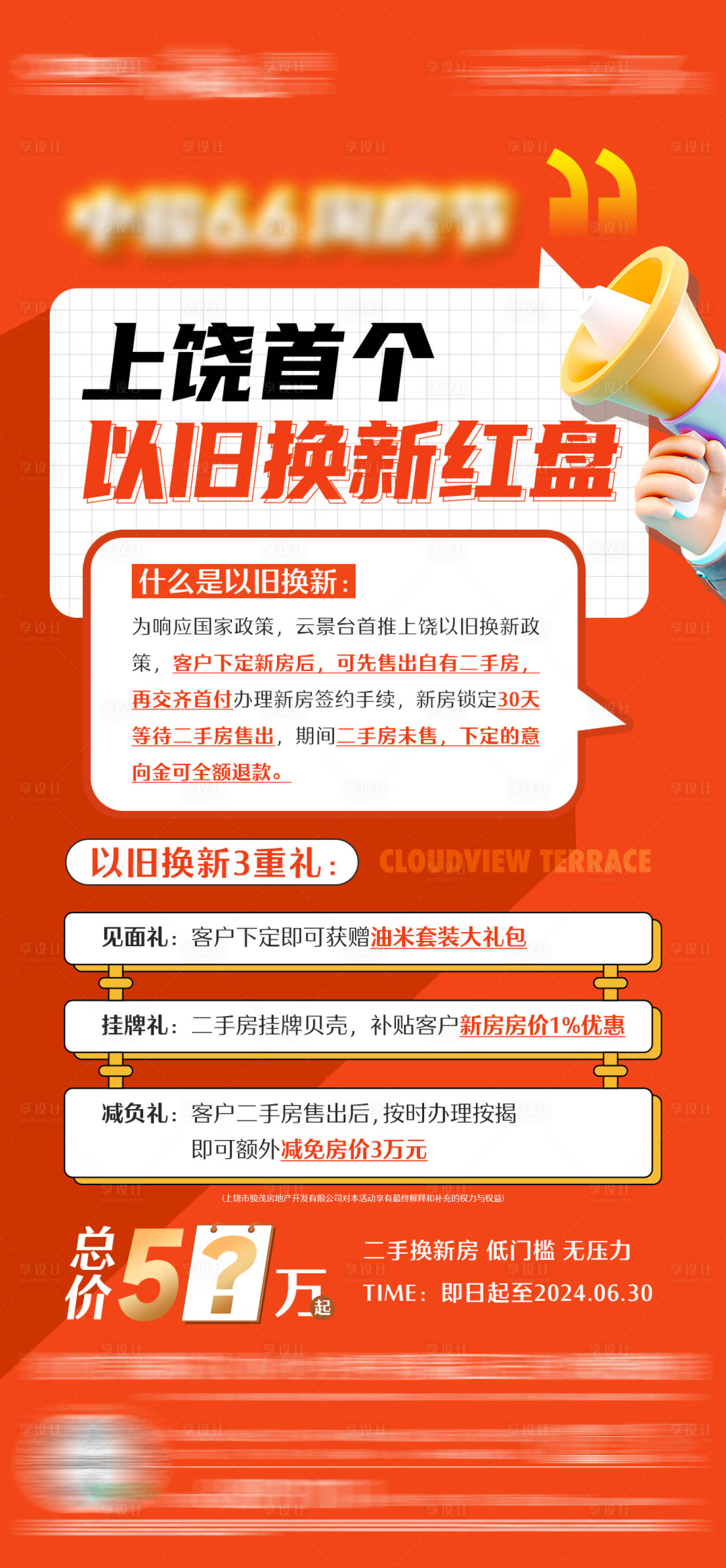 源文件下載【享設計】搜索編號：16170027507335437【地產以舊換新政策海報】
