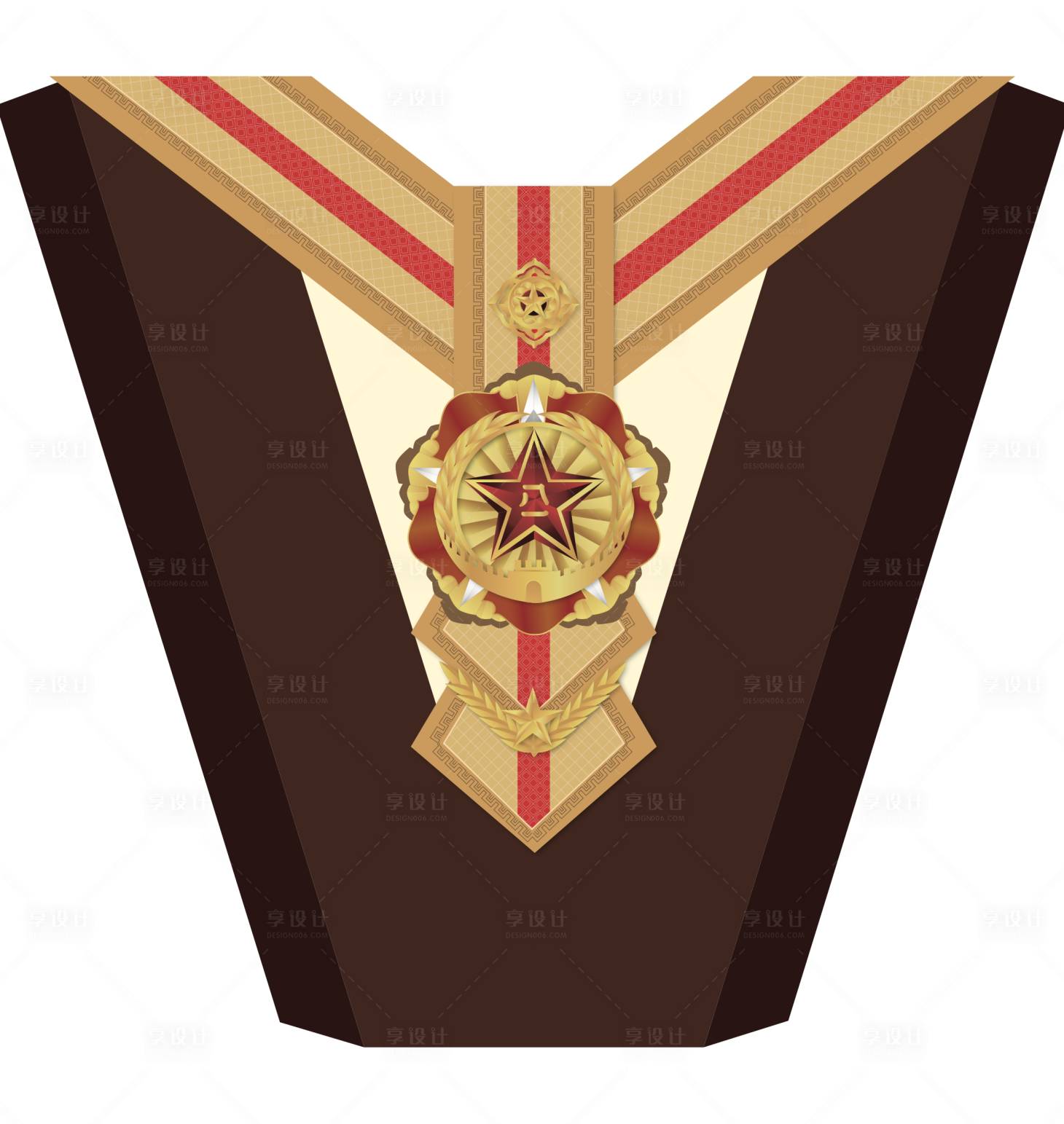 源文件下载【享设计】搜索编号：40690027495633667【八一军队荣誉勋章矢量】