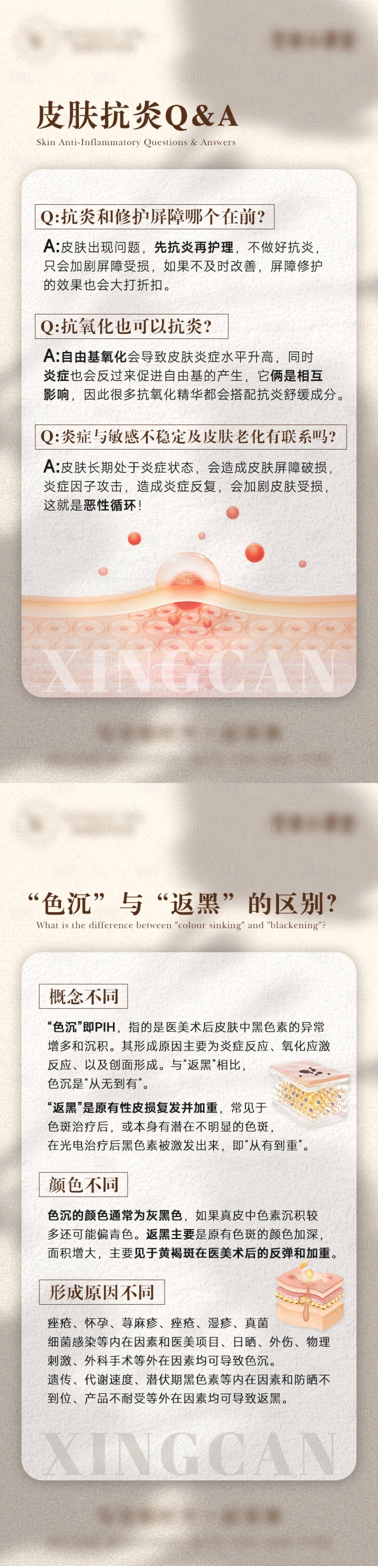 源文件下载【皮肤炎症抗炎科普海报】编号：75860027448925152