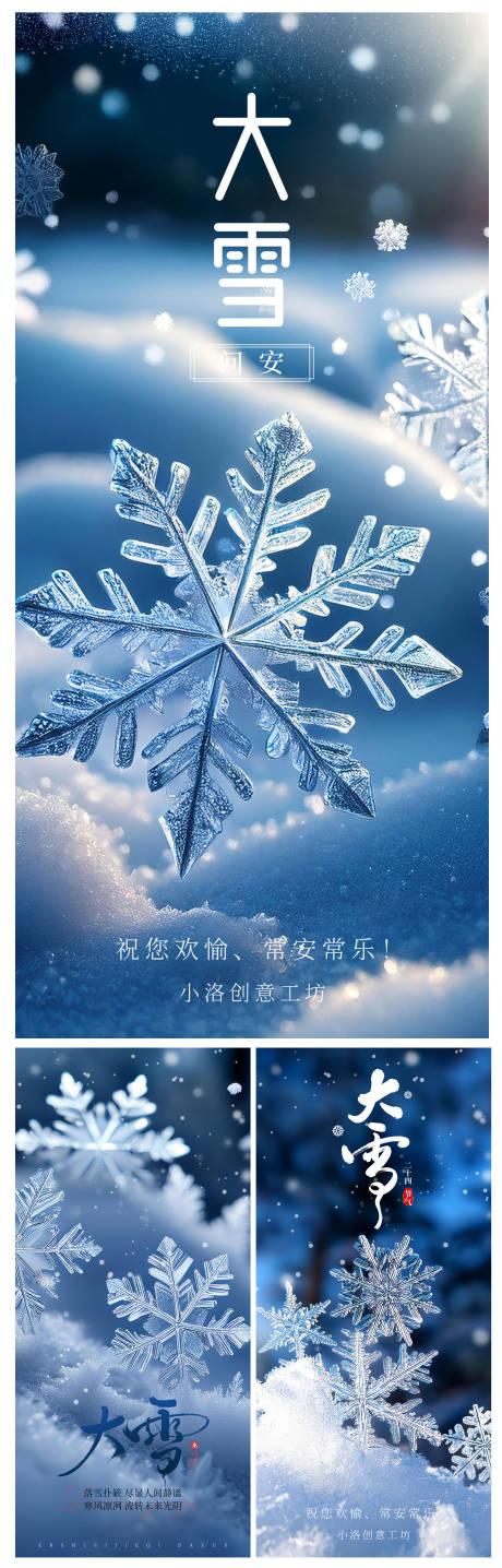 源文件下载【地产大雪节气海报】编号：88460027524304728