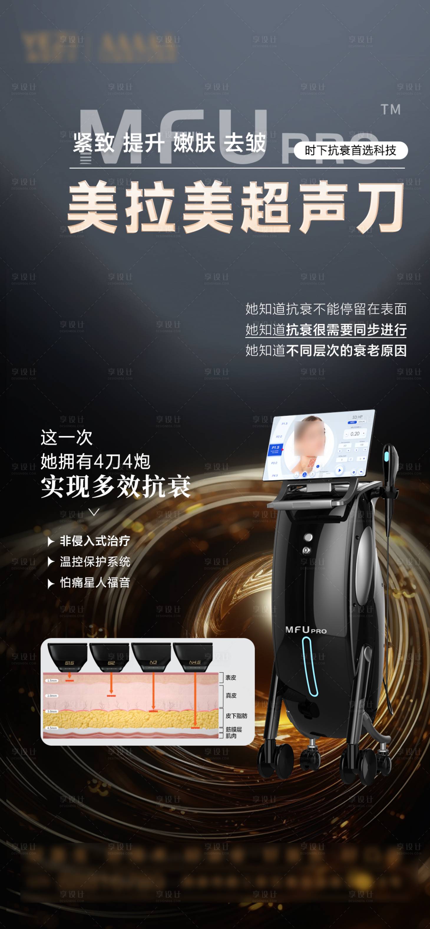 源文件下載【享設計】搜索編號：15940027371846571【美拉美超聲刀海報】