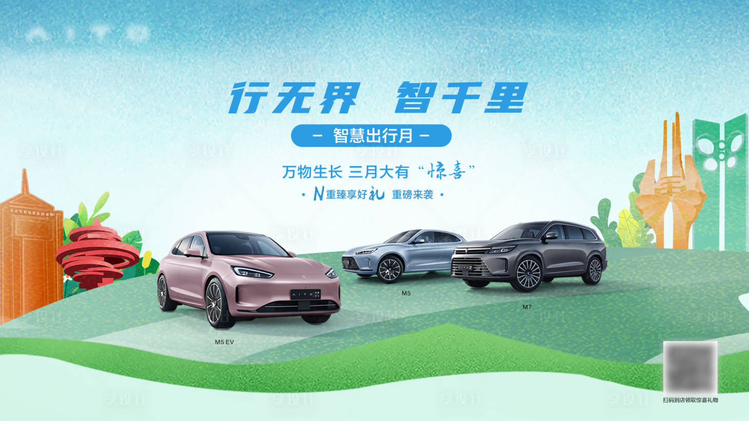 源文件下载【享设计】搜索编号：87820027226019823【汽车春天活动背景板】