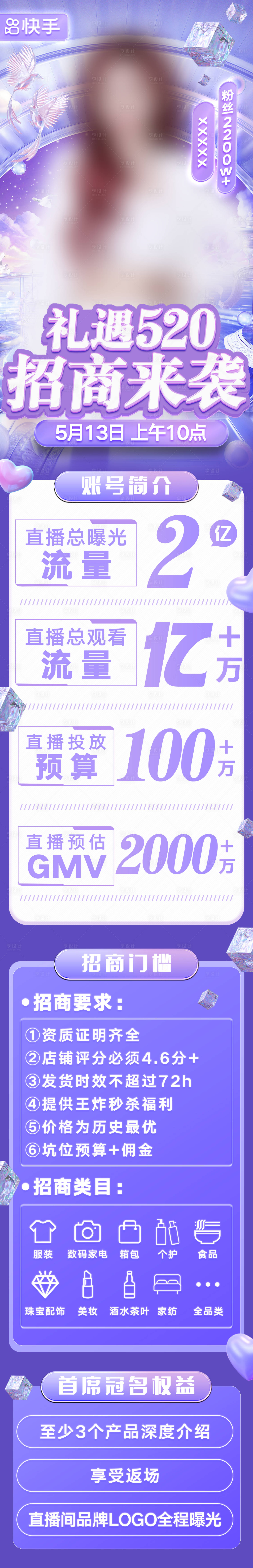 源文件下载【医美直播活动海报长图】编号：72310027504855361