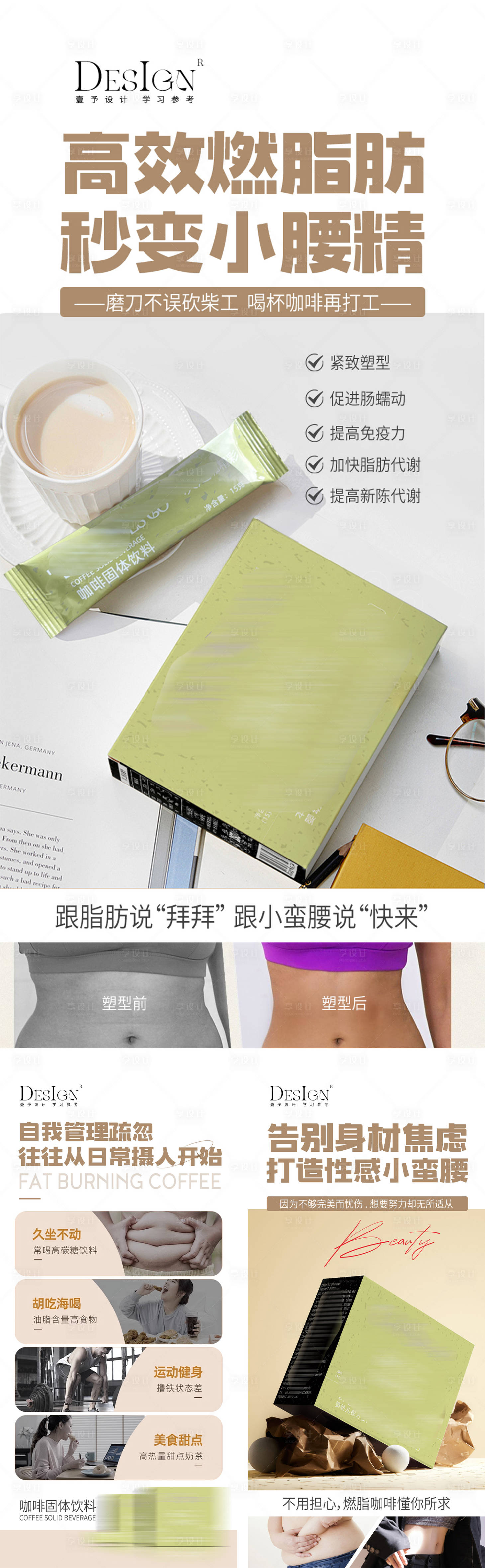 源文件下载【享设计】搜索编号：88970027279752098【高效燃脂肪燃脂咖啡海报】