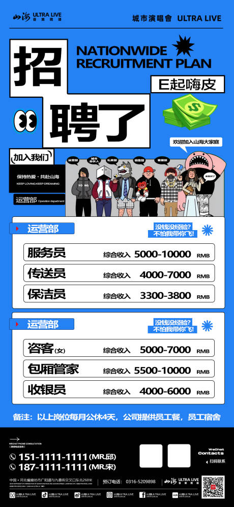 源文件下載【酒吧夜店銷(xiāo)售招聘海報(bào)】編號(hào)：46010027296754248