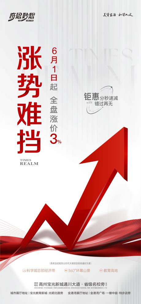 源文件下载【享设计】搜索编号：44220027597189216【地产涨价海报】