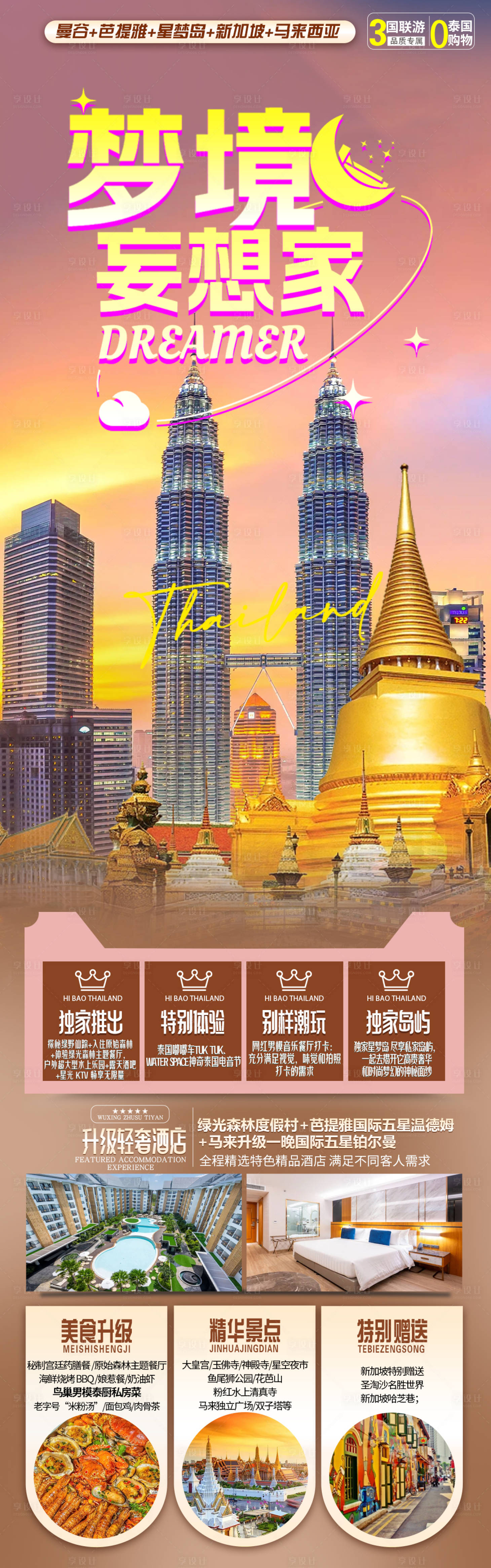 源文件下載【享設(shè)計】搜索編號：42080027121558233【泰國旅游海報】