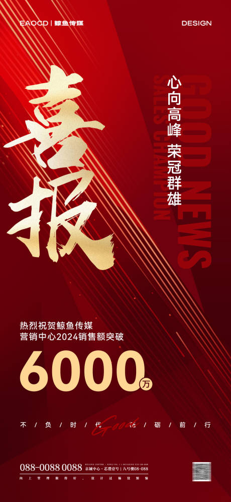 源文件下载【喜报销售业绩海报】编号：80380027337077038