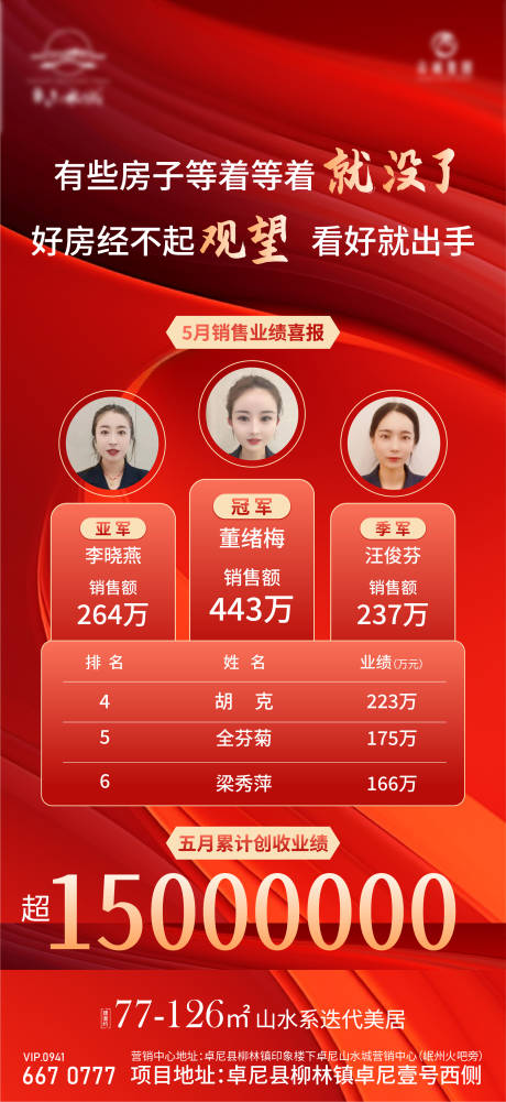 源文件下载【享设计】搜索编号：10570027123705874【销售业绩高端地产微信宣传稿】