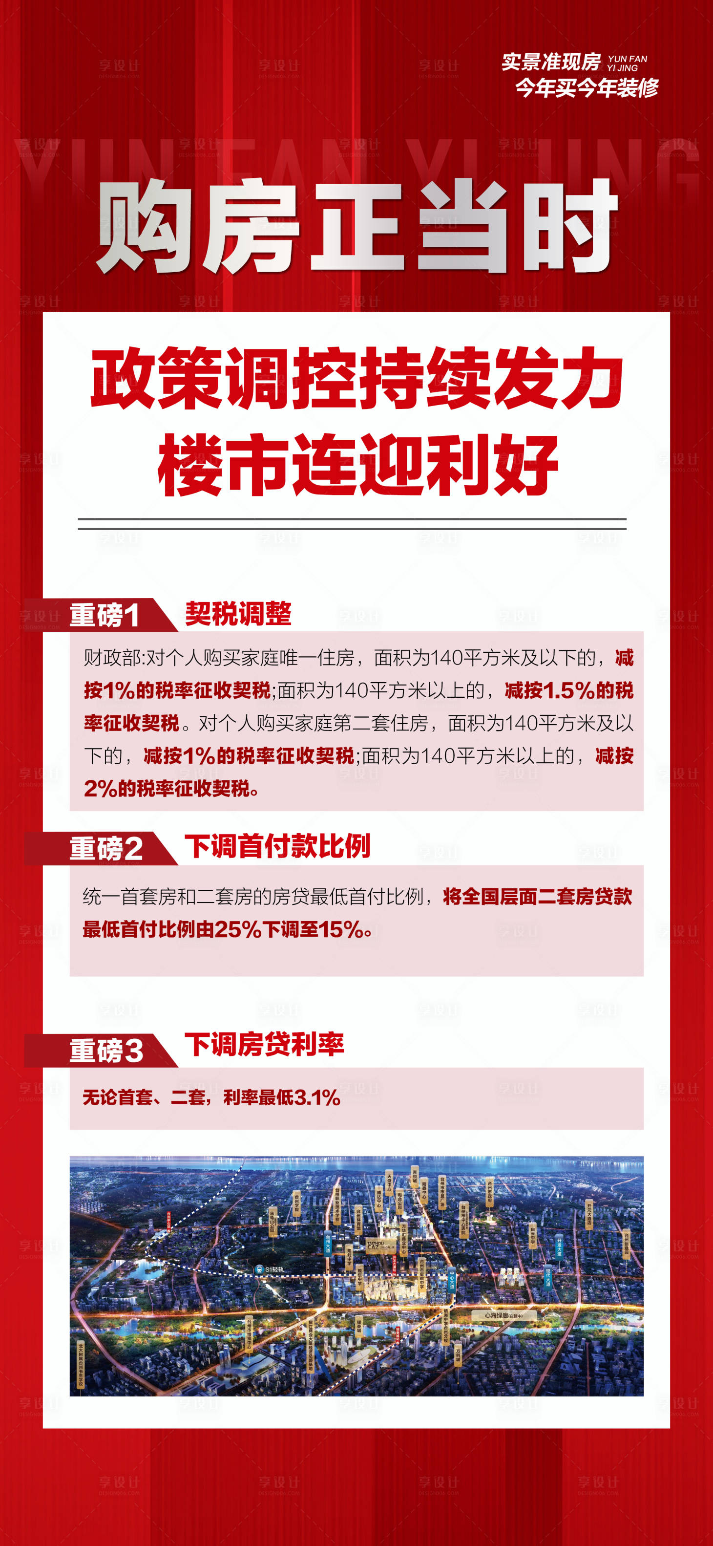 源文件下載【享設計】搜索編號：46210027604104451【政策重磅出手購房正當時利好政策海報】