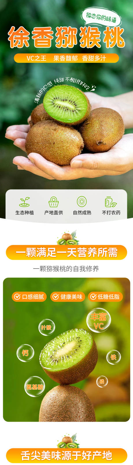 徐香猕猴桃奇异果电商详情页