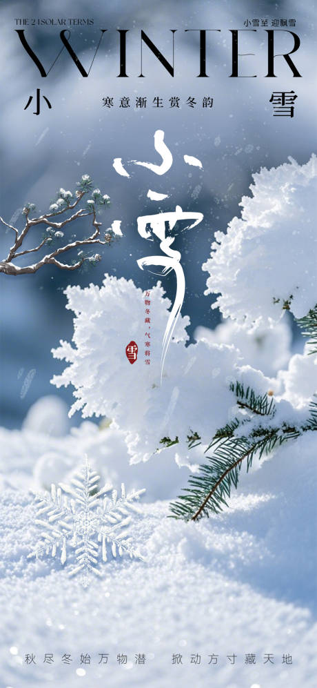 源文件下載【享設計】搜索編號：11770027197695263【小雪節氣海報】