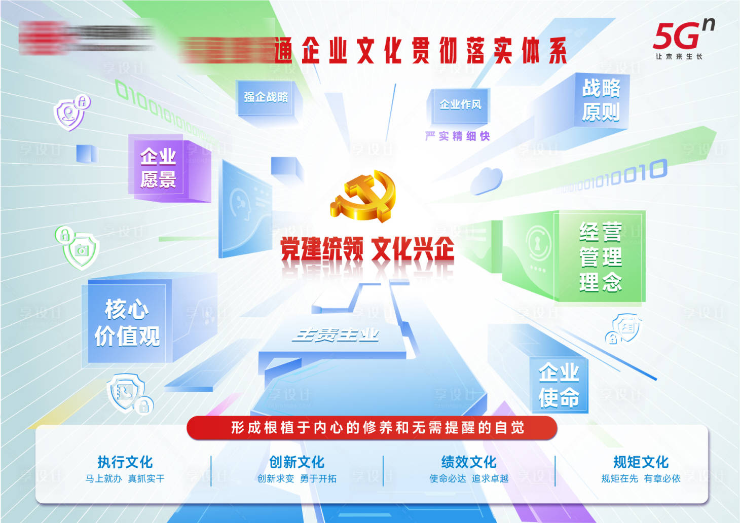 源文件下载【享设计】搜索编号：62080027479179636【党建统领文化兴企文化】