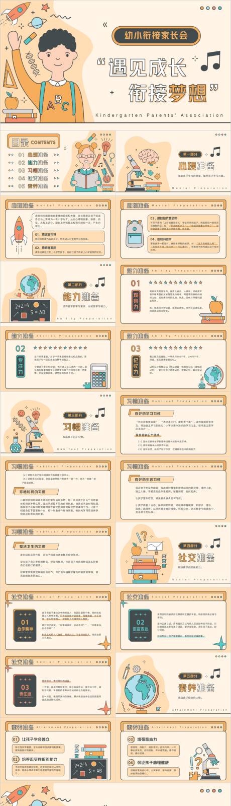 源文件下載【享設(shè)計】搜索編號：46550027131162225【遇見成長銜接夢想幼小銜接家長會PPT】