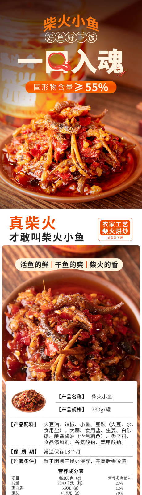 源文件下载【柴火小鱼辣酱下饭酱详情页】编号：69810027297413399