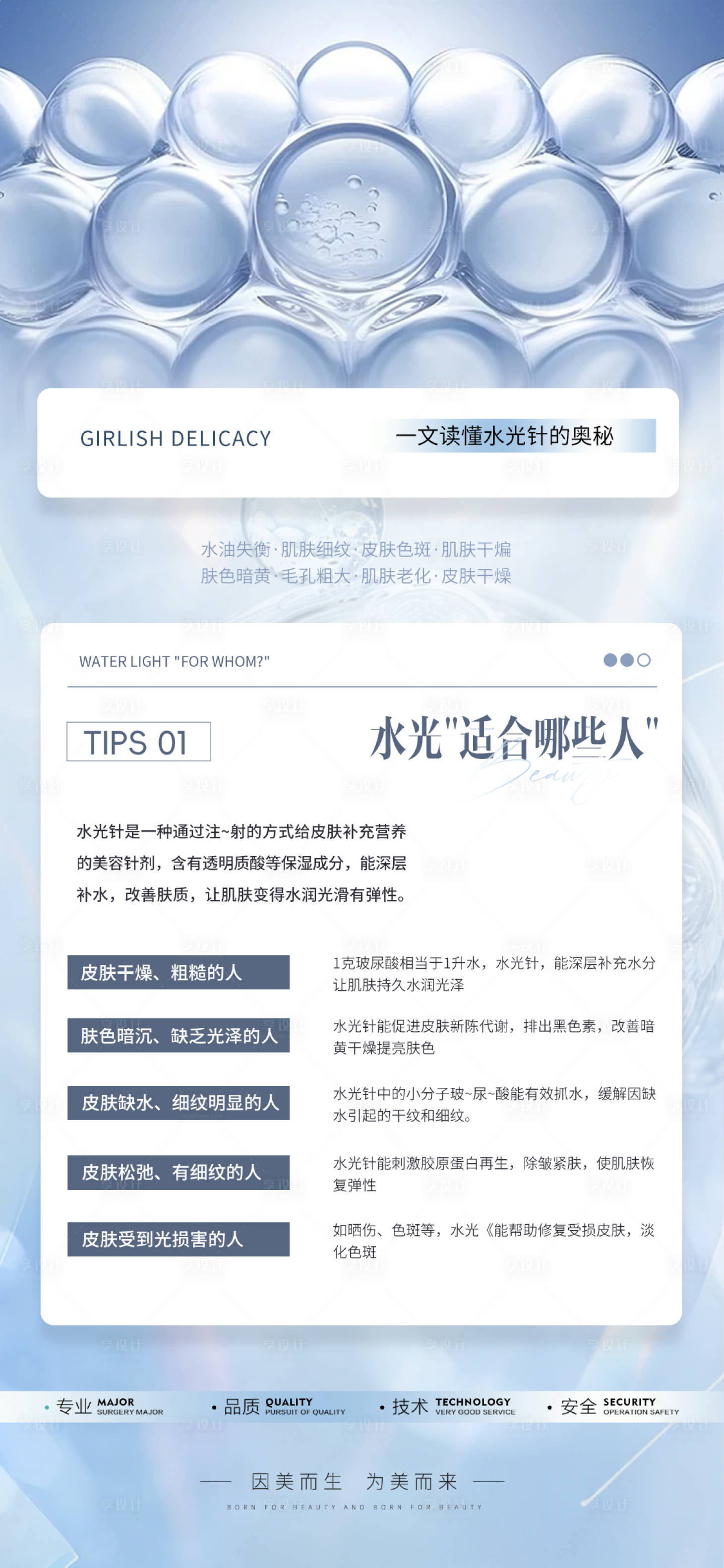源文件下載【享設計】搜索編號：68860027164728840【醫美水光針科普宣傳海報】