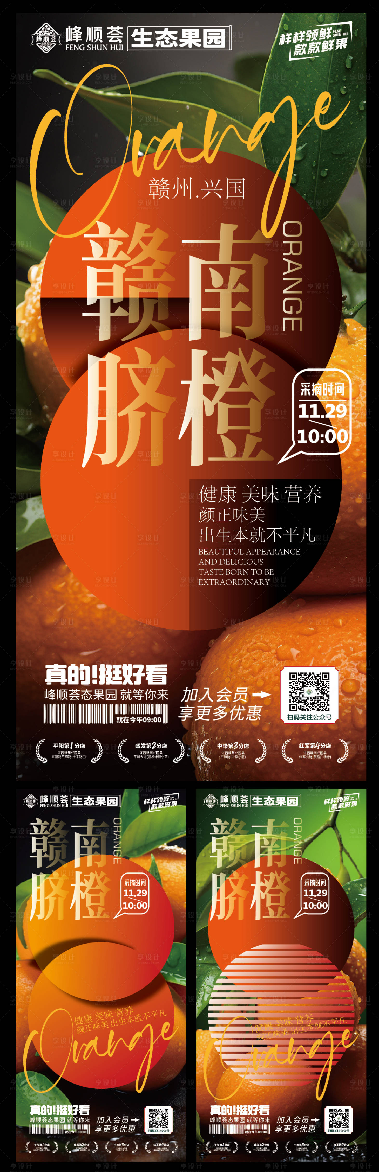 源文件下载【享设计】搜索编号：46730027585584033【赣南脐橙生态水果】
