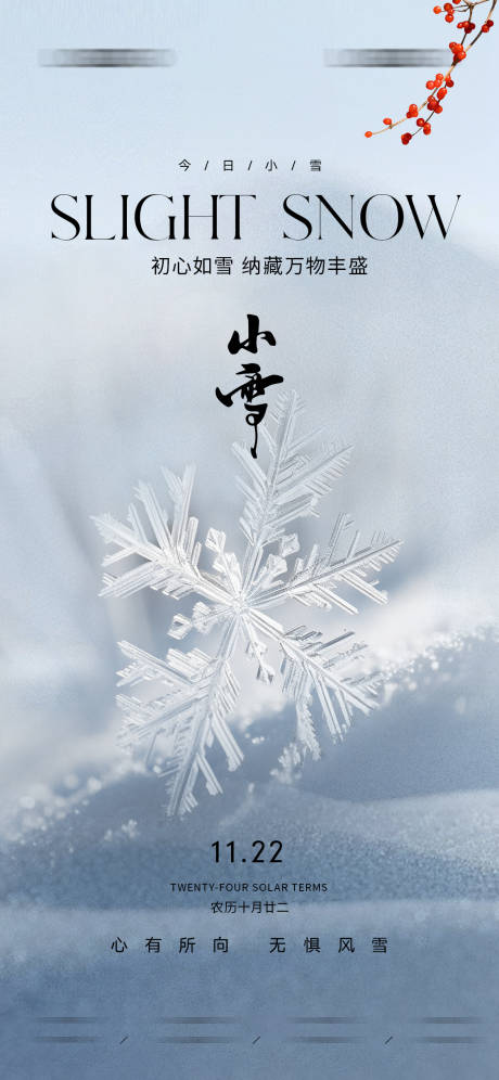源文件下載【享設計】搜索編號：61440027266726197【小雪海報】