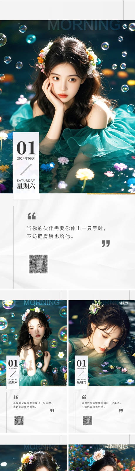 源文件下载【享设计】搜索编号：31060027093139036【医美早安图系列海报】