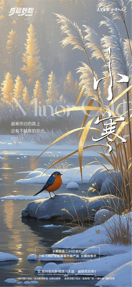 源文件下载【小寒节气海报】编号：22560028181982064
