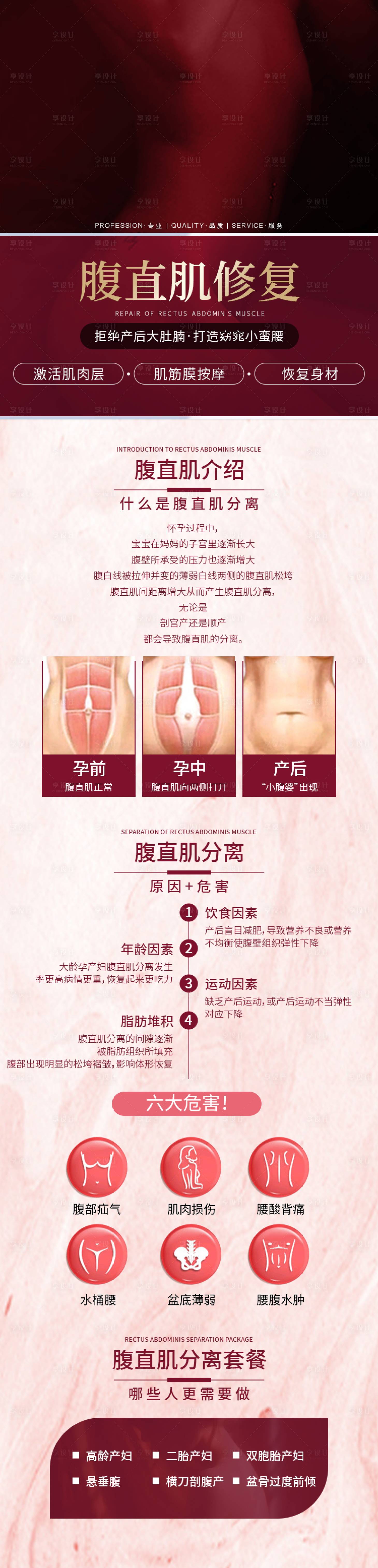源文件下载【享设计】搜索编号：33260027641763045【腹直肌修复详情页】