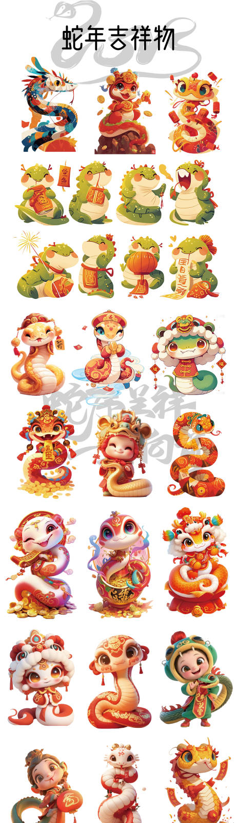 源文件下载【蛇年吉祥物】编号：55080027981338817
