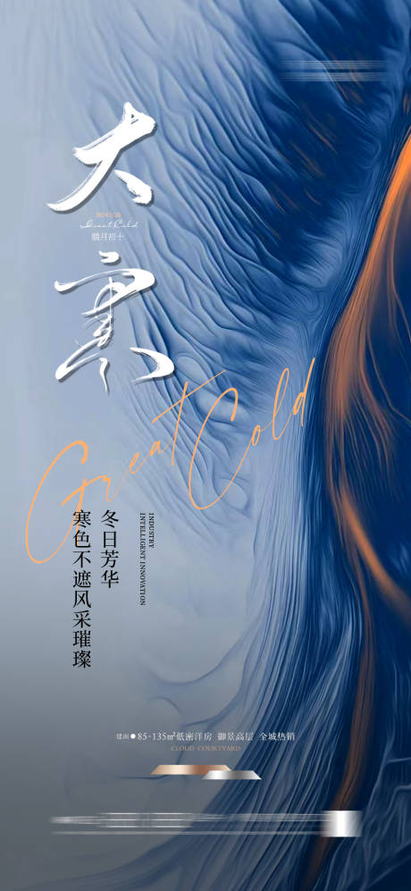源文件下载【地产大寒海报节气冬天】编号：31160027737227094