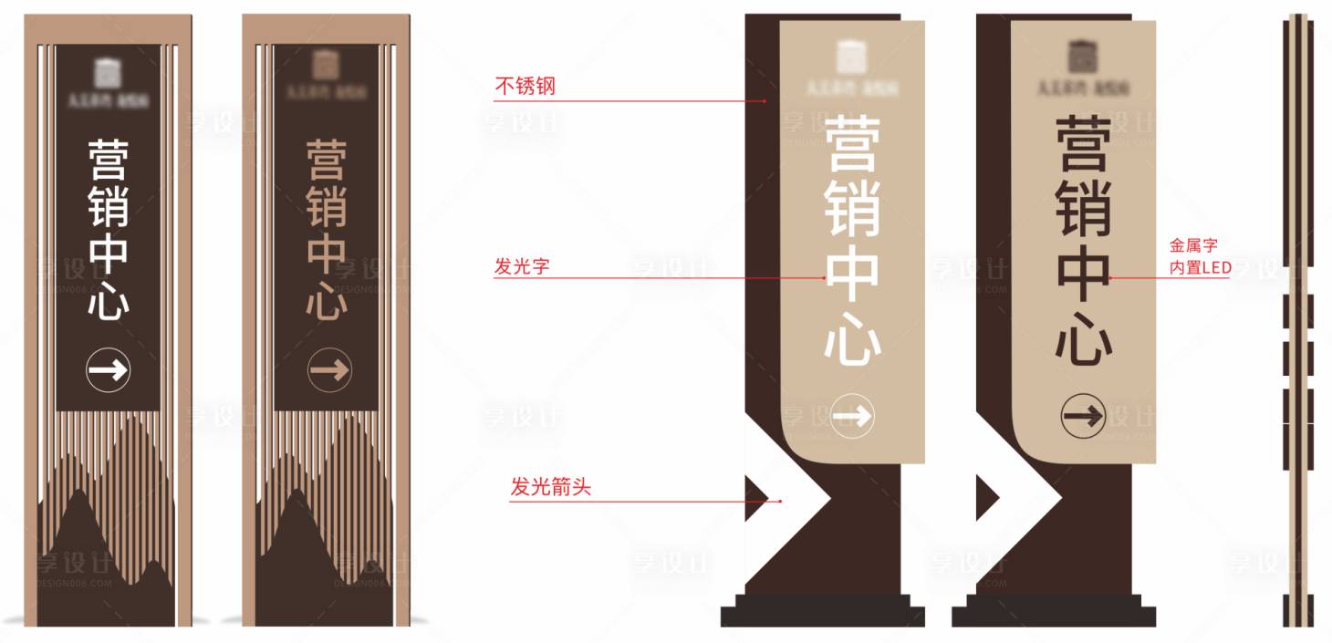 源文件下载【享设计】搜索编号：79280028121006674【地产精神堡垒导视牌】