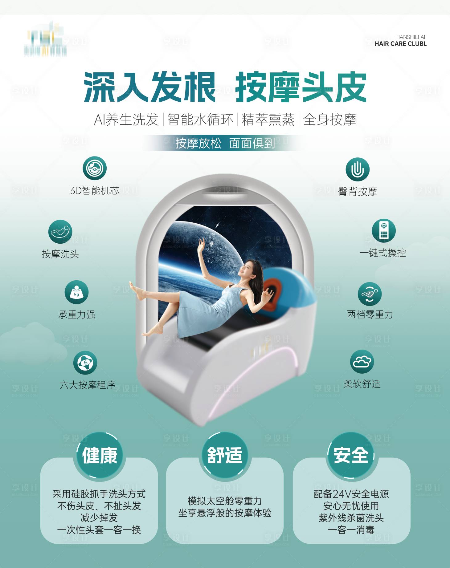 源文件下载【享设计】搜索编号：64980027800982054【AI机器人洗头床】