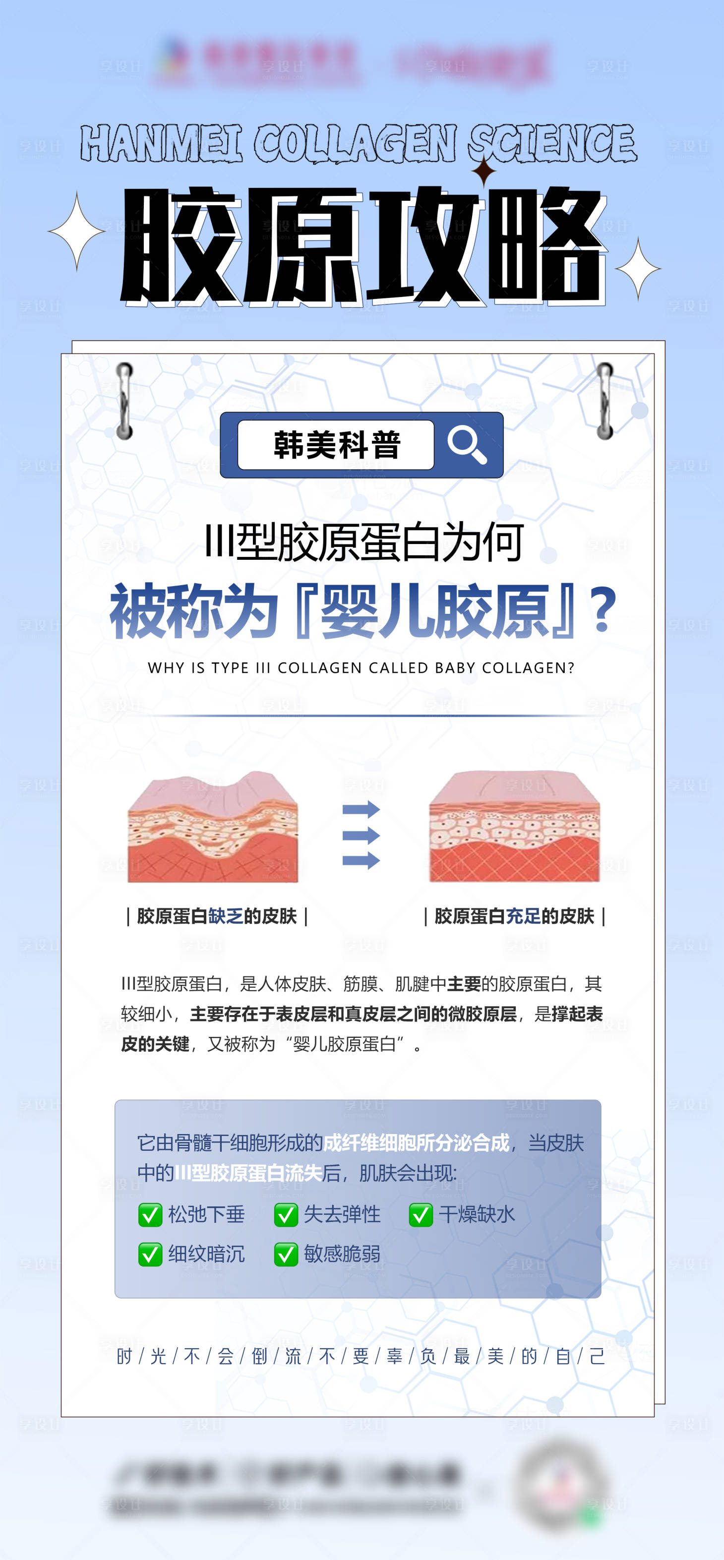 源文件下載【享設計】搜索編號：59430027849477138【膠原科普海報】