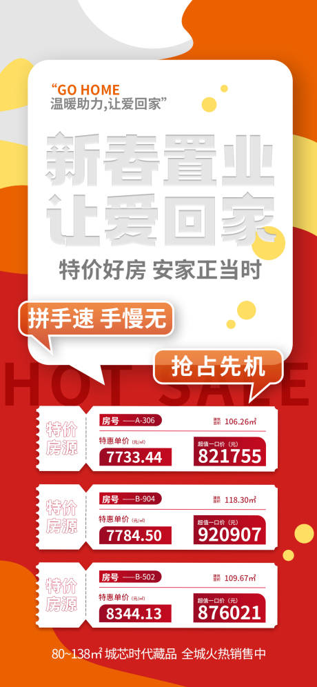 源文件下載【享設計】搜索編號：63440028015637901【大字報地產新春置業海報】