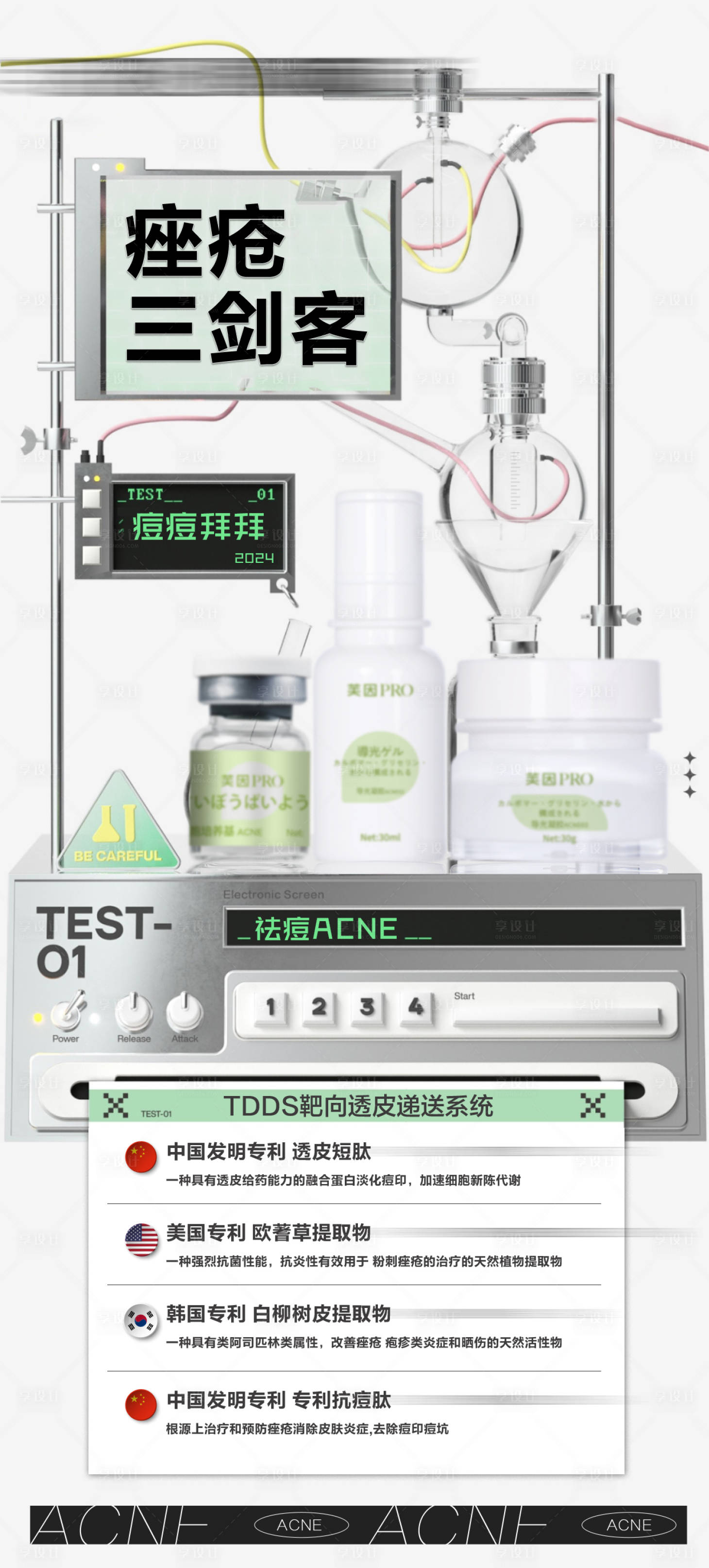 源文件下載【享設計】搜索編號：21930027883492390【醫美護膚祛痘海報】