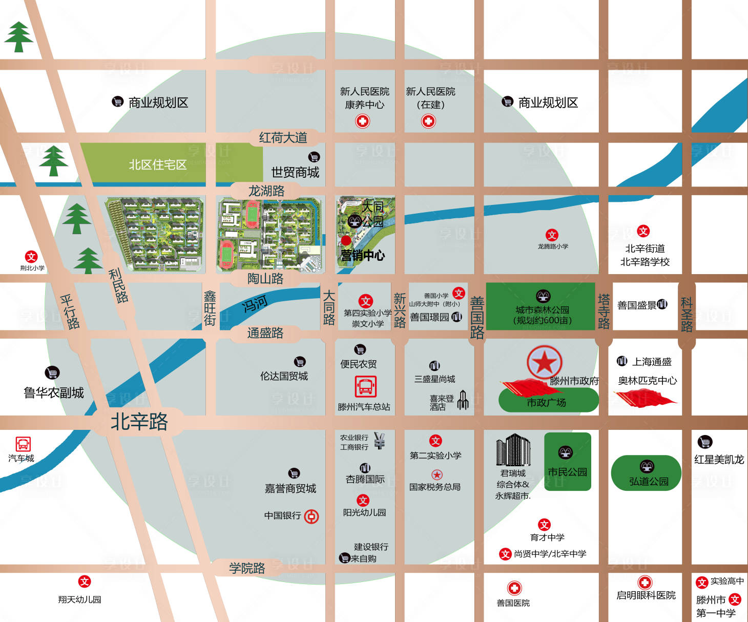 源文件下載【享設計】搜索編號：19190027649776626【區位圖設計】